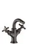 AXOR-HG-AXOR-Montreux-2-Griff-Bidetarmatur-mit-Kreuzgriffen-und-Zugstangen-Ablaufgarnitur-Brushed-Black-Chrome-16520340 gallery number 1